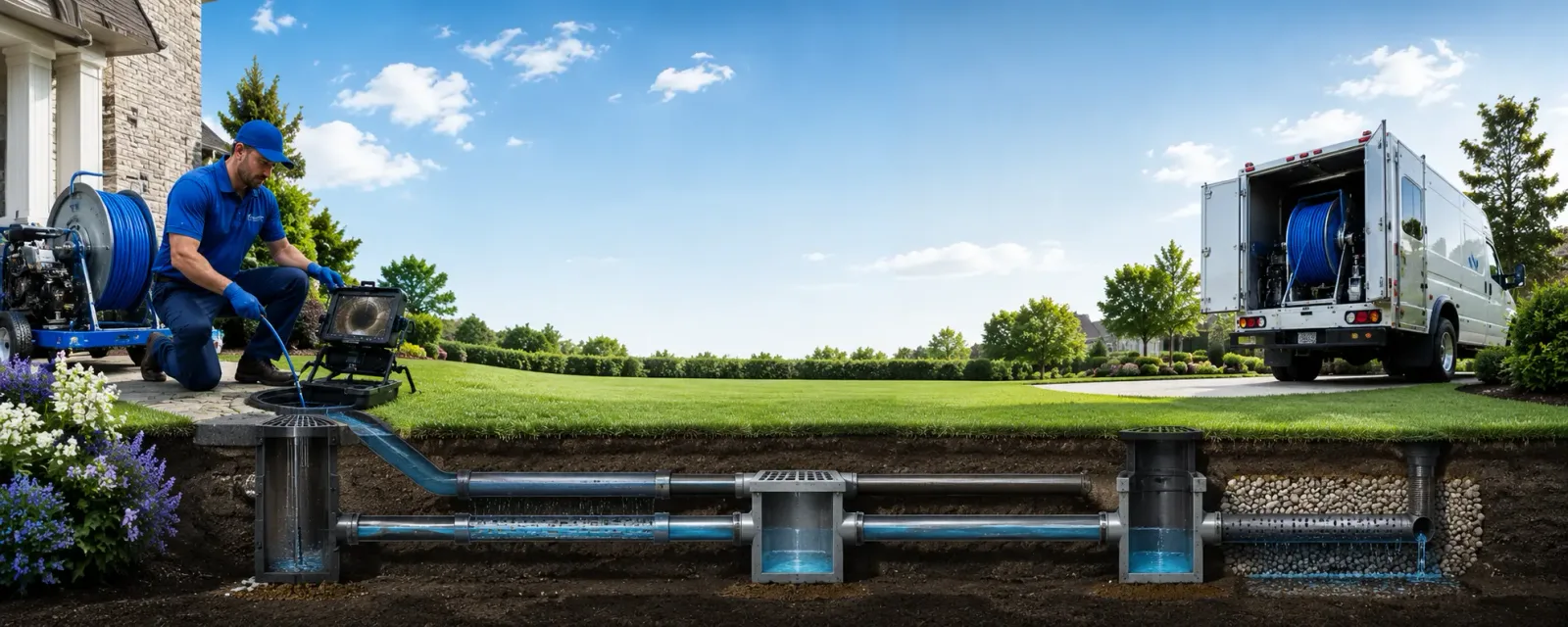 Outdoor drain cleaning information for Yaphank, NY